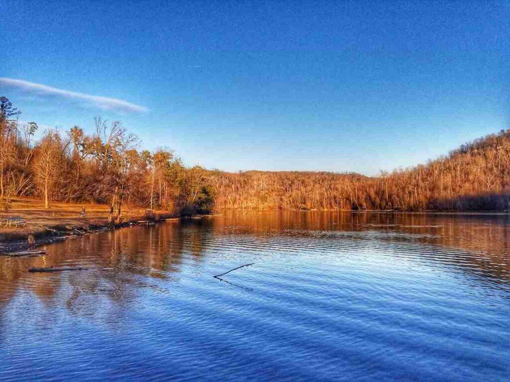 Fishing at the Town Creek fishing center:
